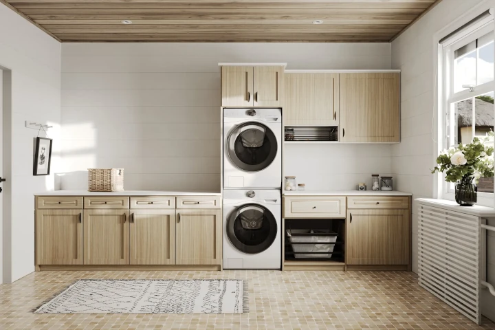 Design moderne de salle de rangement en rénovation