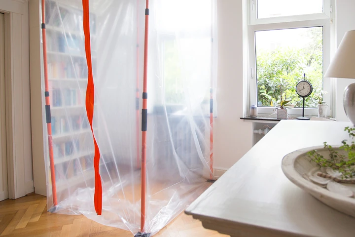 Rénovation propre - Protection des lieux contre la poussière